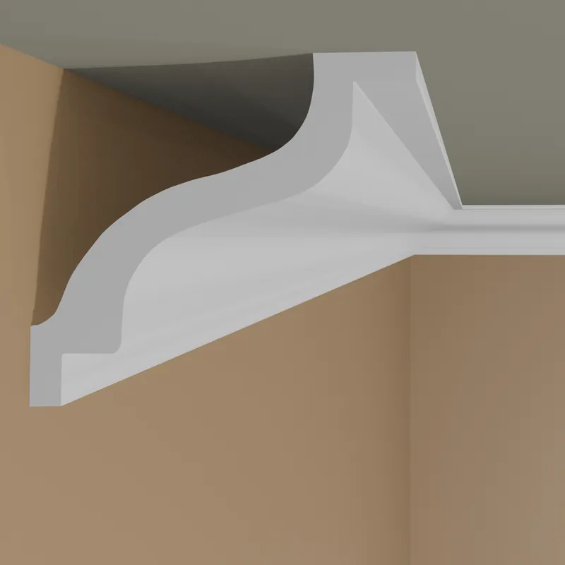 Zertifiziert NMC Stuckleiste K NOMASTYL Polystyrol 70 x 70 x 2000 mm Weiß Deckenleiste