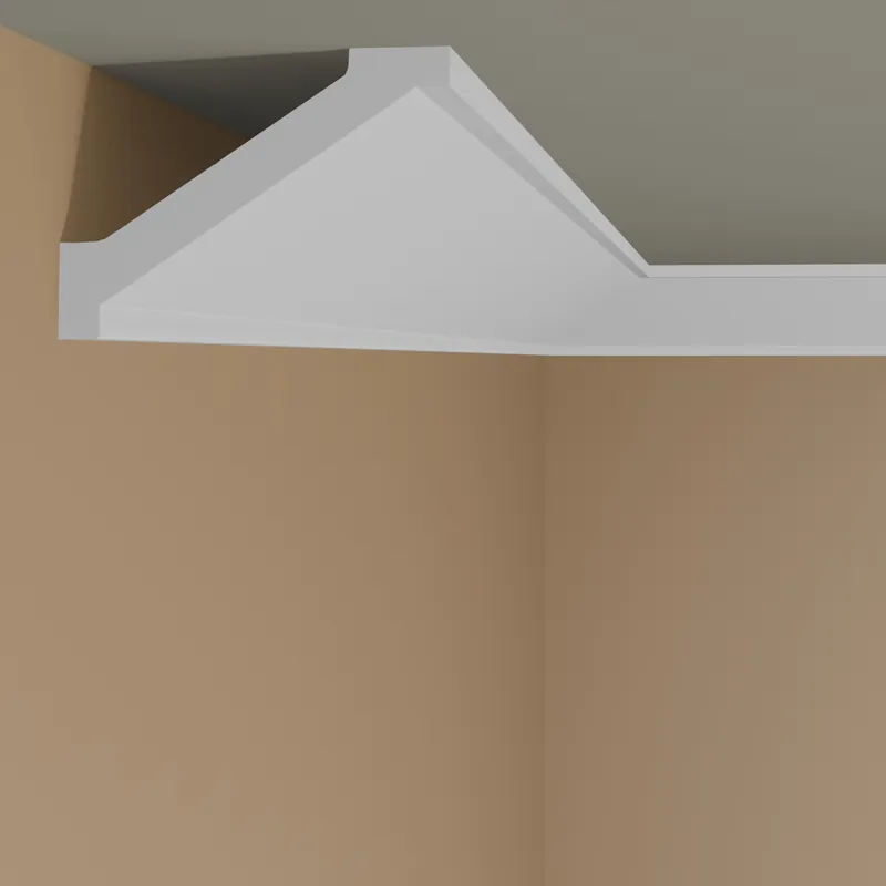 Abverkauf NMC Deckenleiste WT2 WALLSTYL Polystyrol 91 x 75 x 2000 mm Weiß Stuckleiste Wandleiste
