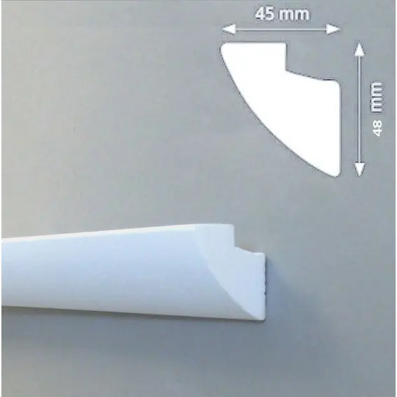 Wiesemann Innenwinkel | Für Stuckleiste Pompei Polystyrol 48 x 45 x 20 mm Weiß Innenecke Sonderangebot