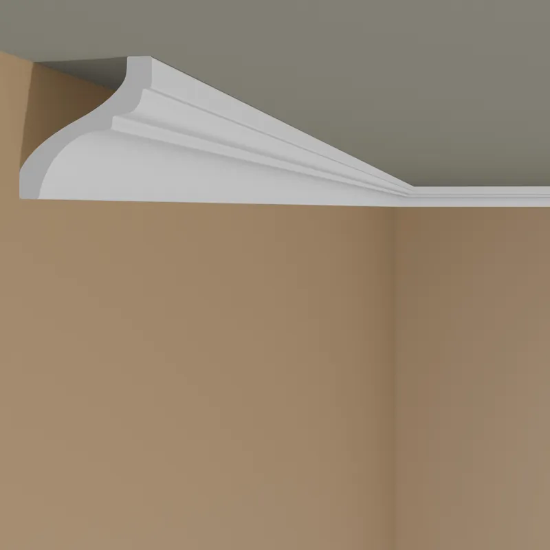 Wiesemann | Stuckleiste Riola 12 | Polystyrol | 49 x 49 x 2000 mm | Deckenleiste | Weiß Preis Gesenkt