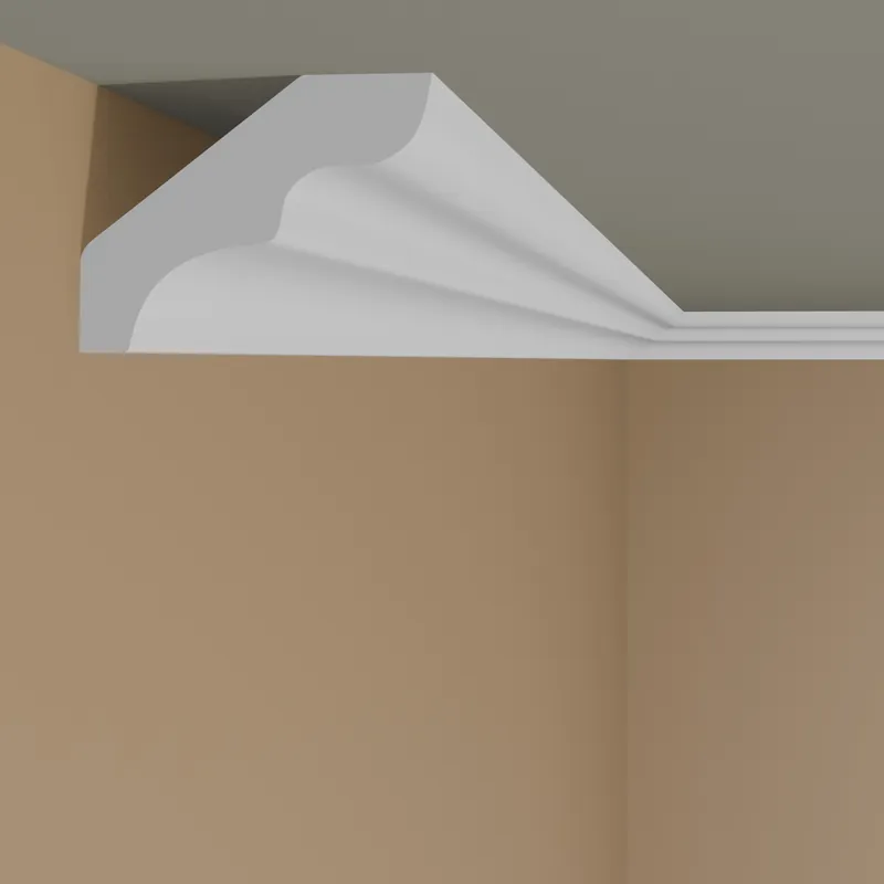 Wiesemann | Stuckleiste Membrilla 04 | Polystyrol | 34 x 28 x 2000 mm | Deckenleiste | Weiß Billig