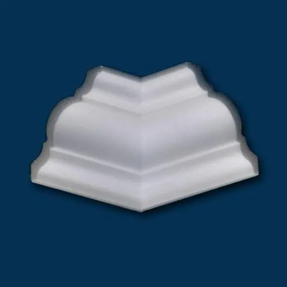 Wiesemann | Innenwinkel "Frankfurt 09" | Polystyrol | 103 x 103 x 200mm | Weiß | Stuckleisten Winkel Bestseller