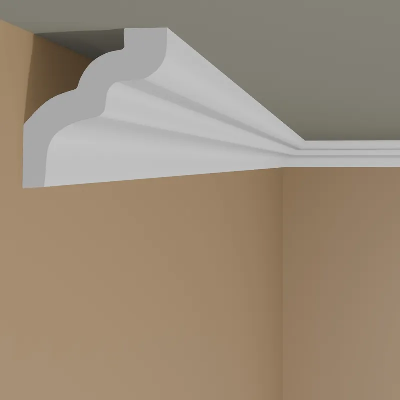 Neue Kollektion Marbet Stuckleiste "E-7" Styropor Deckenleiste 46 x 50 x 2000 mm Polystyrol Leiste Weiß