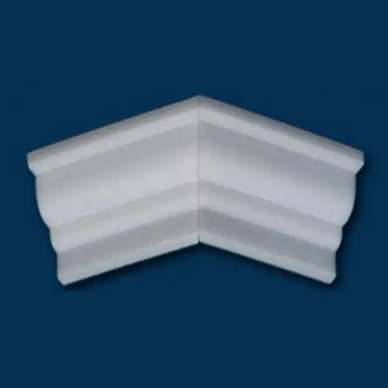 Bestseller Wiesemann | Außenwinkel "Roma 28" | Polystyrol | 72 x 66 x 200 mm | Weiß | Stuckleisten Winkel
