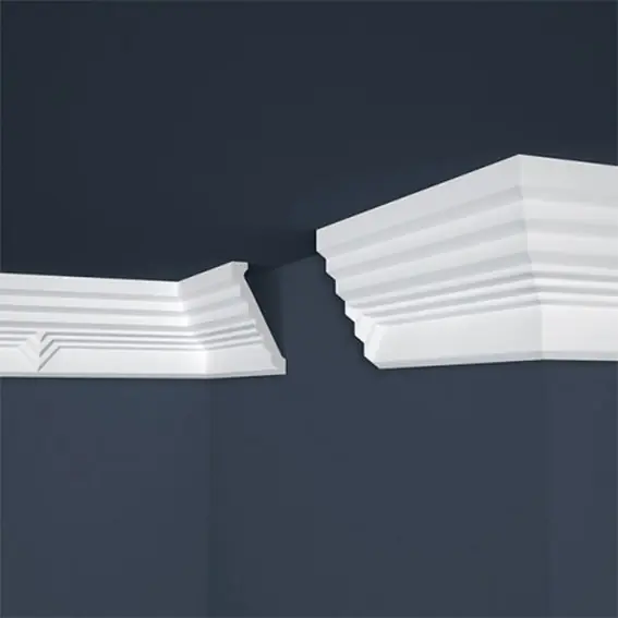Preisreduziert Marbet | Außenwinkel "Marbet B38" | Polystyrol | 136 x 70 x 200 mm | Weiß | Stuckleisten Winkel