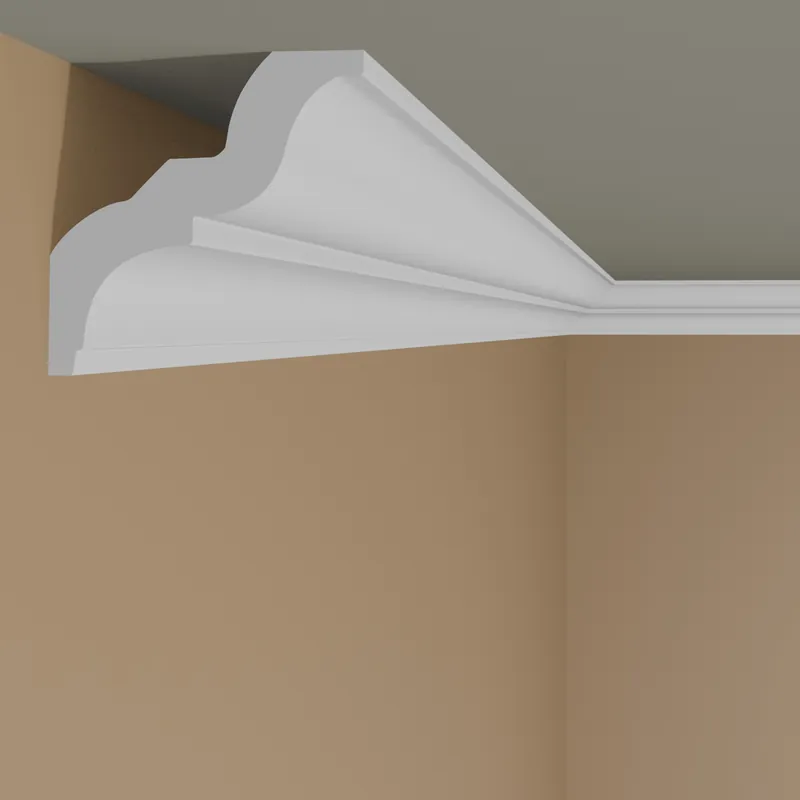 Bestpreis Marbet Stuckleiste "E-20" Styropor Deckenleiste 60 x 65 x 2000 mm Polystyrol Leiste Weiß