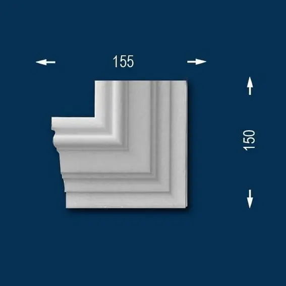 Zertifiziert Wiesemann | Fassadenelement "FP12" | Eckendstück links | Fassadenstuck | Unbeschichtet