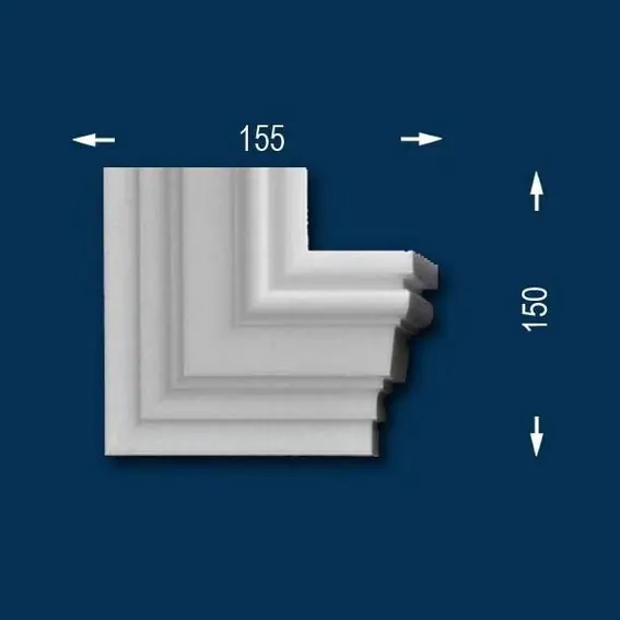 Wiesemann | Fassadenelement "FP12" | Eckendstück rechts | Fassadenstuck | Unbeschichtet Sale
