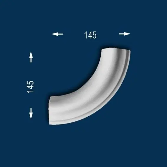 Zertifiziert Wiesemann | Fassadenelement "FP6" | Außenbogen | Fassadenstuck | Unbeschichtet