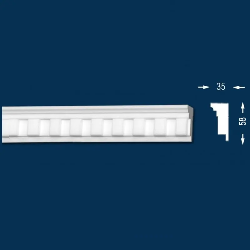 Mega-Angebot Wiesemann | Fassadenprofil "FP2" | Fassadenstuck | 35 x 58 x 2000 mm | Innenstuck | Unbeschichtet