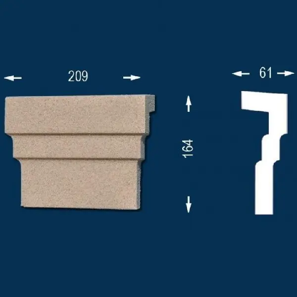 Fassadenstuck / Fassadenzierelement / Schlussstein "FP17 S-b" - beschichtet Top-Angebot