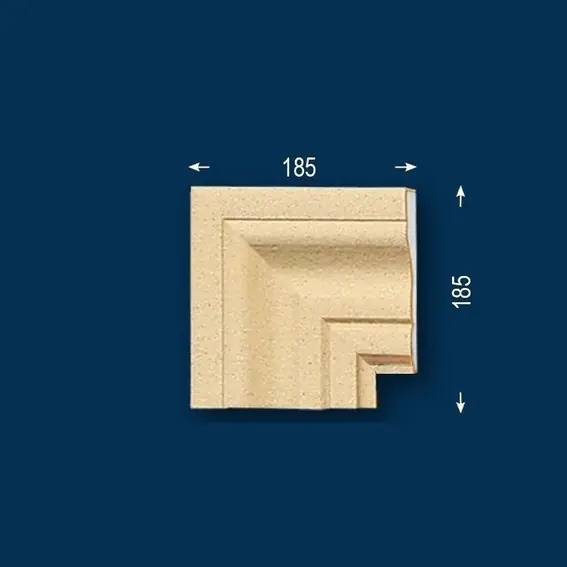 Wiesemann | Fassadenelement "FP23-b" | Eckstück | Fassadenstuck | Beschichtet Zertifiziert