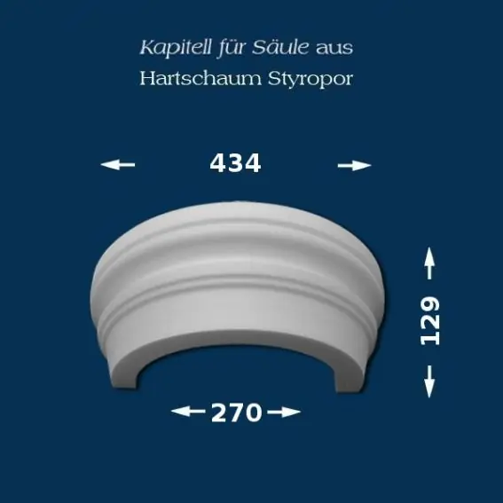 Online Kaufen Wiesemann | Säulenkapitell SK15-2" | Polystyrol | 434 x 270 mm | Dekosäule | Zierelement Stucksäule