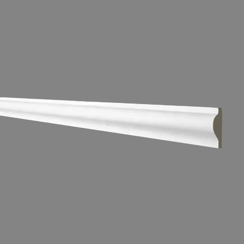 Wochenendangebot PROVISTON | Zierleiste aus Gips Schwerin | Gips | 13 x 34 x 910 mm | Wandleiste | Weiß