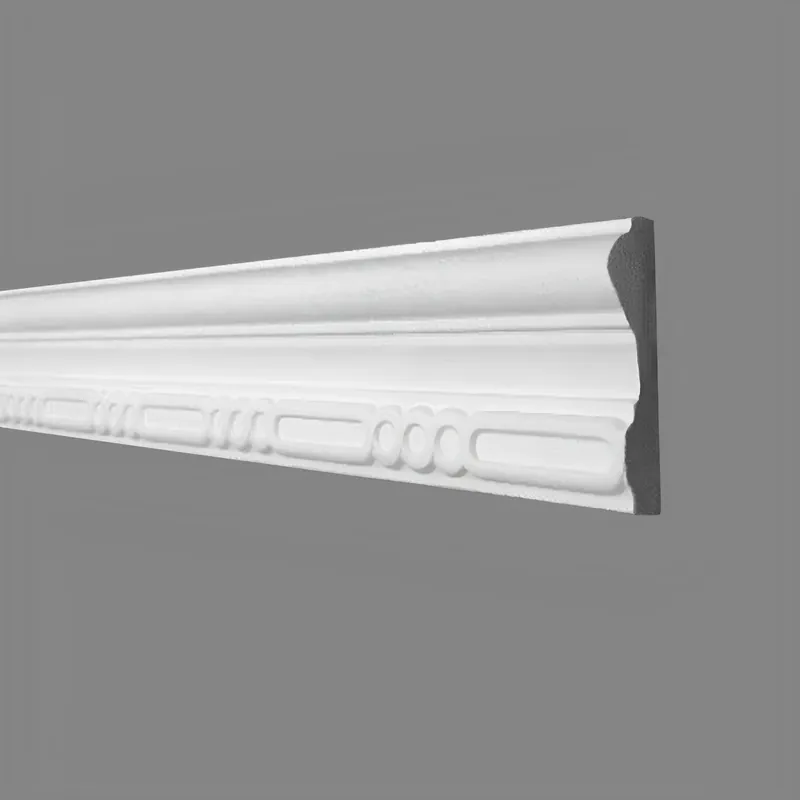 Sonderaktion PROVISTON | Zierleiste Konstanz | Gips | 22 x 80 x 1200 mm | Wandleiste | Weiß