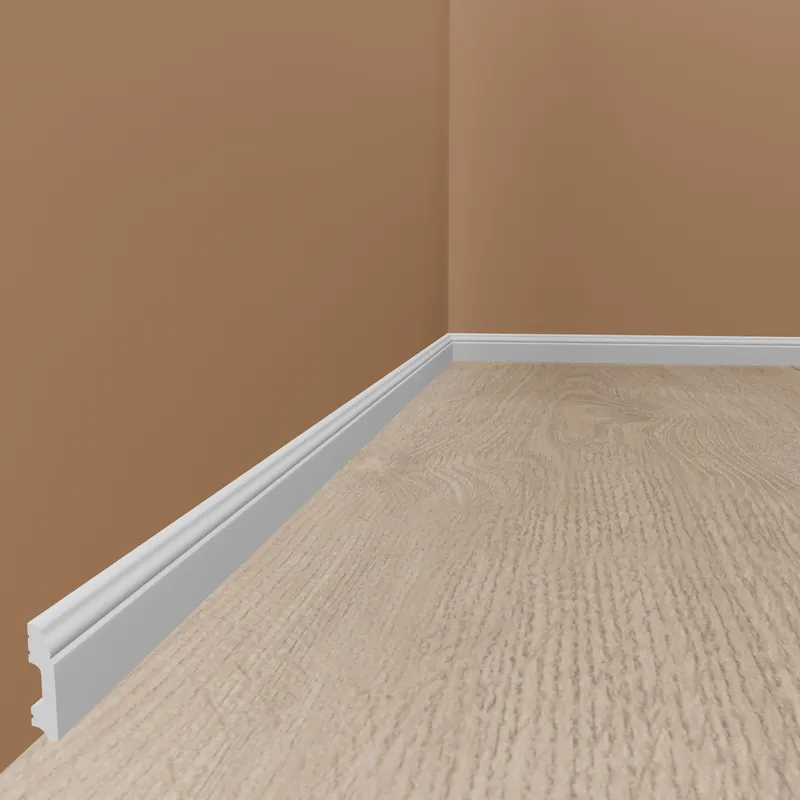 Sale Sockelleiste FB1 13 x 60 x 2000 mm Fußleiste Polystyrol Weiß NMC WALLSTYL