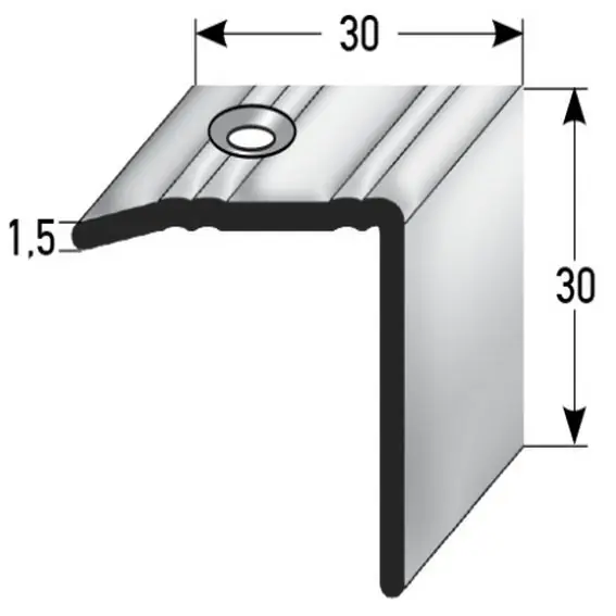 Direkt Vom Hersteller PROVISTON Treppenkante & Winkelprofil Riesi Rutschhemmend R10 DIN 51130 30 x 30 mm Edelstahl