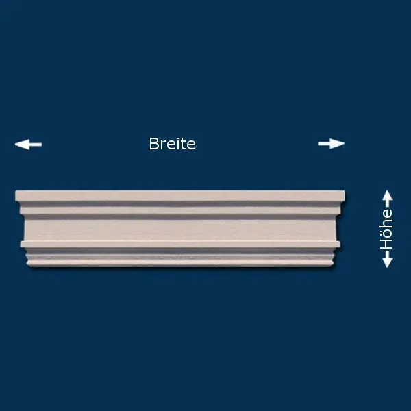 Bestpreis Wiesemann | Giebel "Carini GB" | Fassade | Stuck | Fassadenelement | Beschichtet | Versch. Maße