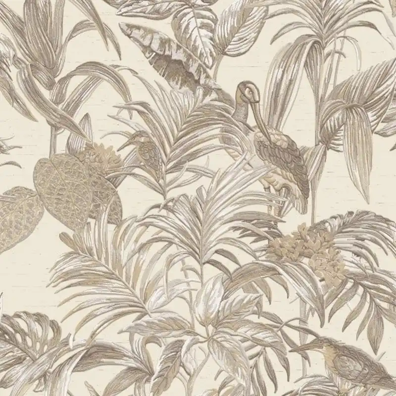 Zertifiziert DesignID | Wallstitch | 120012 | Vliestapete | Blumenoptik | 0.53 x 10.05 m | Braun