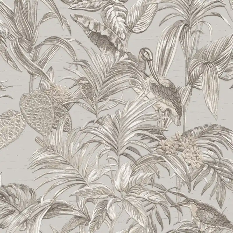 DesignID | Embellish | 120011 | Vliestapete | Blumenoptik | 0.53 x 10.05 m | Grau Nur Heute
