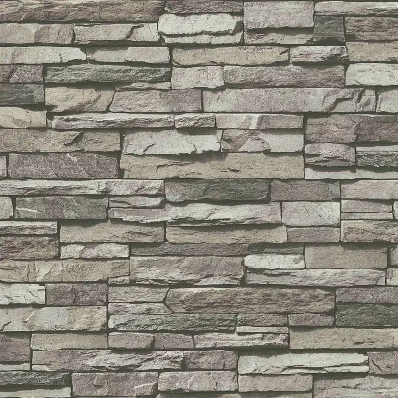 Markenware A.S. Creation | Elements | 958331 | Vliestapete | Steinoptik | 0.53 x 10.05 m | Grau