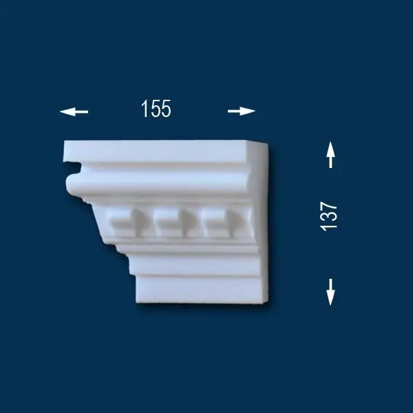 Wiesemann | Fassadenelement "FP16" | Endstück links | Fassadenstuck | Unbeschichtet Neu Im Sortiment