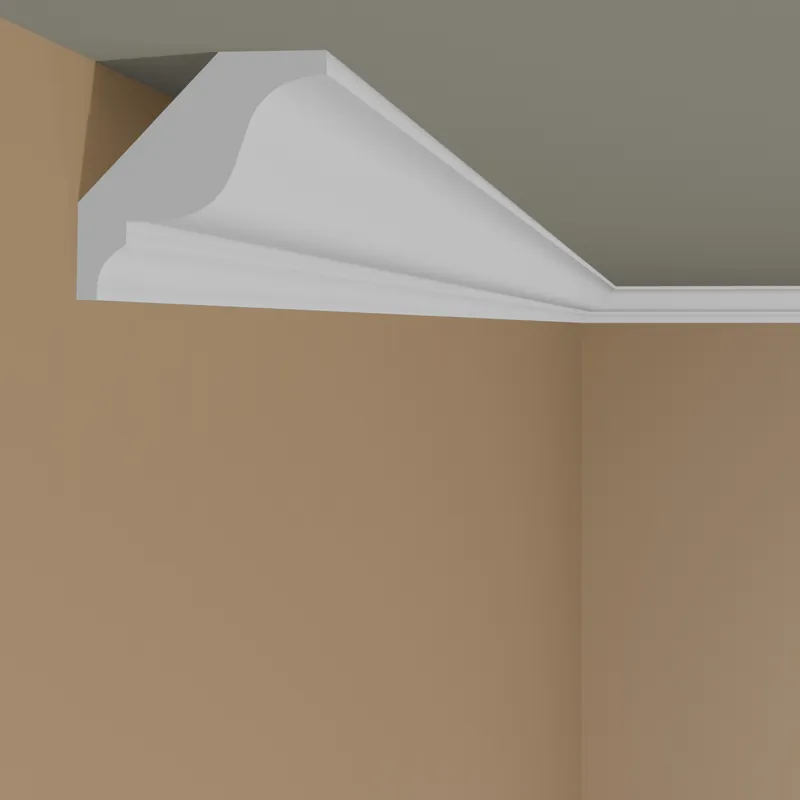 Elite Decor Stuckleiste P824| Polyurethan 40 x 40 x 2000 mm Styropor Deckenleiste Weiß Finale Aktion