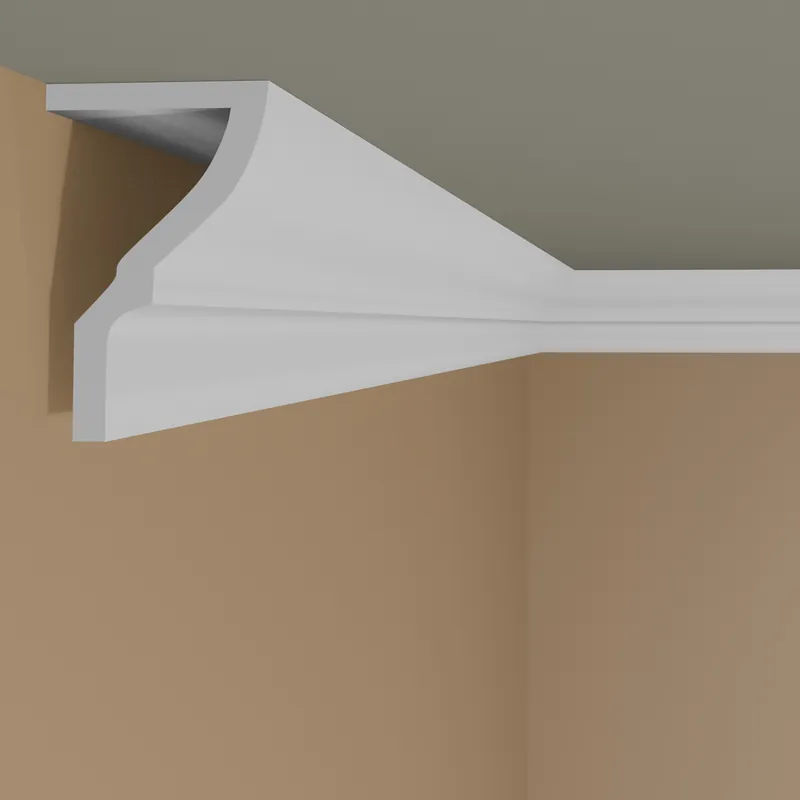 Elite Decor | Stuckleiste P889| Polyurethan | 100 x 50 x 2000 mm | Styropor Deckenleiste | Weiß Markenware
