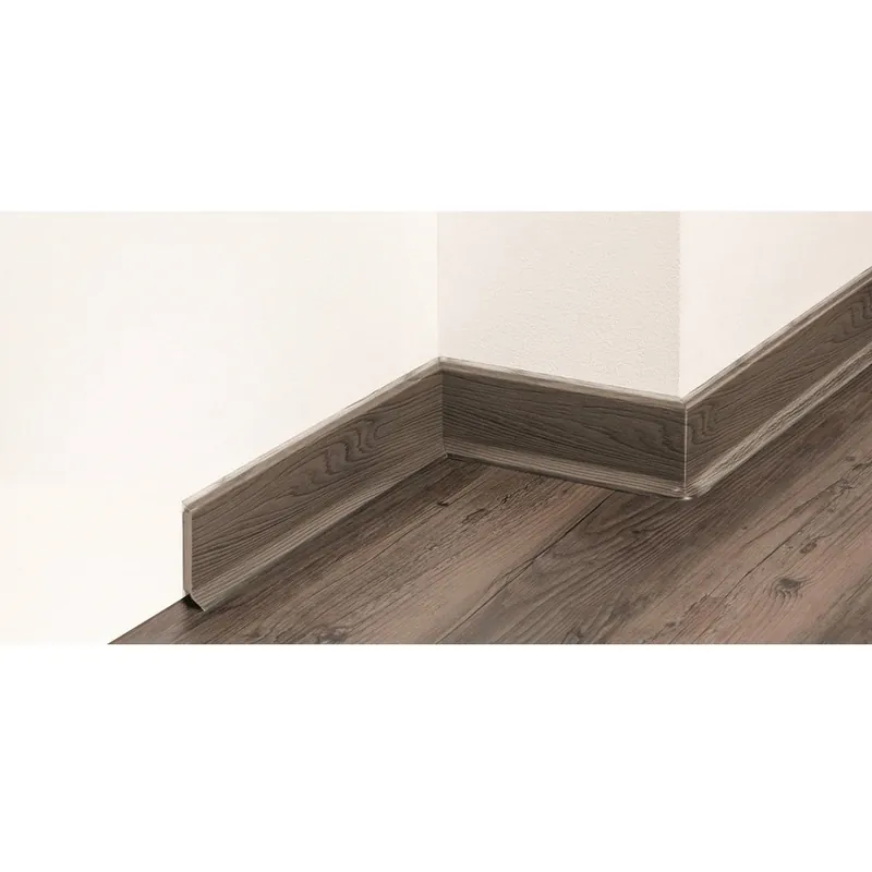 Innenwinkel Sockelleiste Rimini weiß 60 x 12.8 cm durchgefärbte Weichlippe Begrenztes Angebot