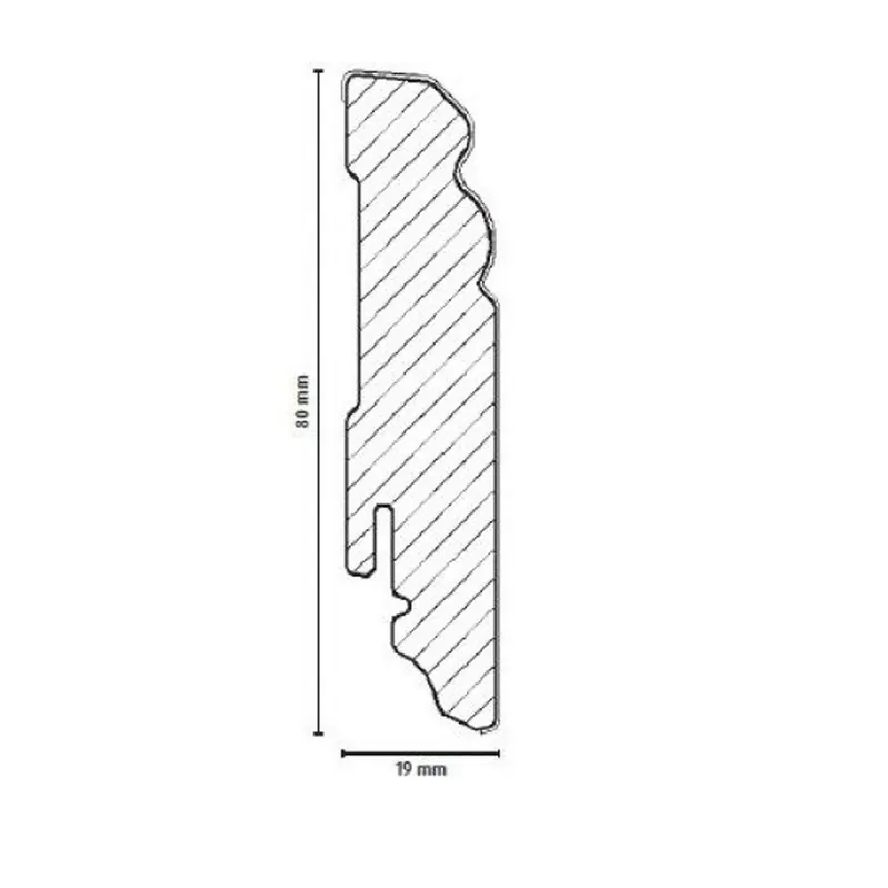 Ausverkauf PROVISTON Innen- oder Außenwinkel | Für Sockelleiste Hamburger Profil MDF-Kern Weiß