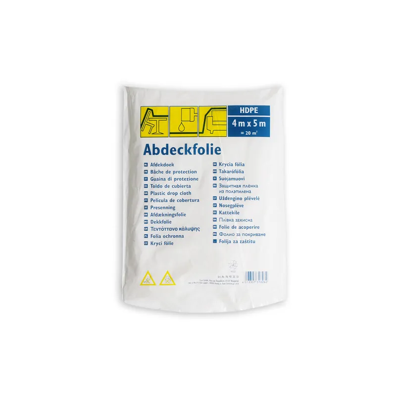Abdeckplane HDPE Standard 4 x 5 m | Abdeckfolie Allzweckfolie transparent Neu Im Sortiment