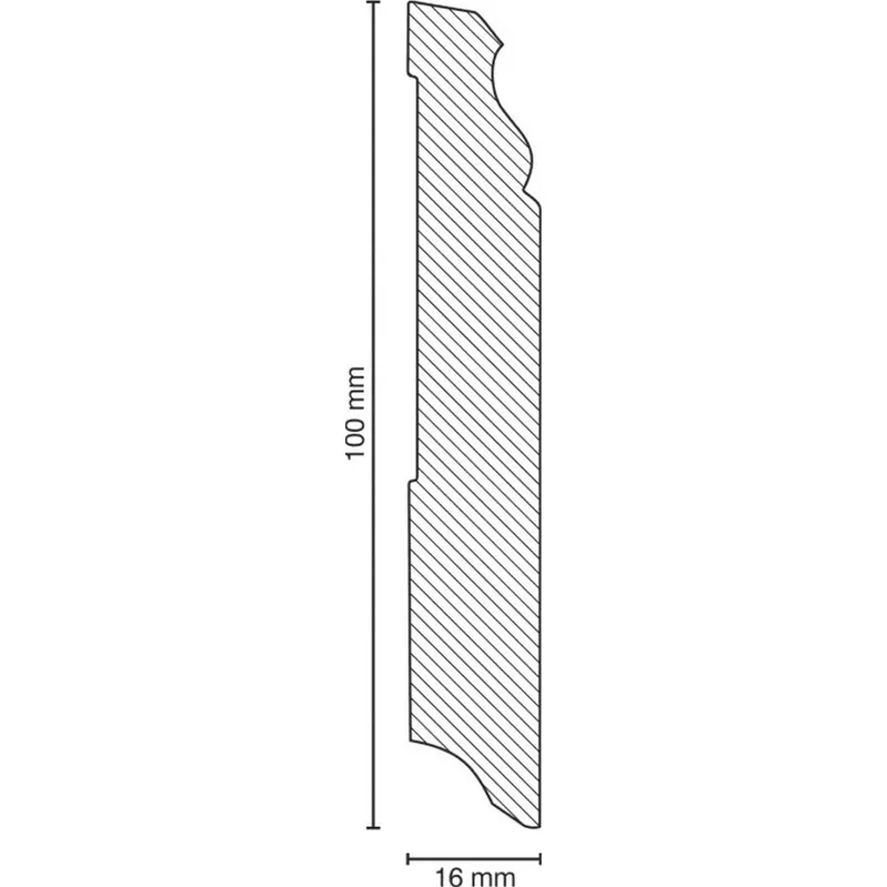 Billig Innen- oder Außenwinkel Für Berliner Sockelleiste 16 x 100 mm MDF foliert Weiß by PROVISTON