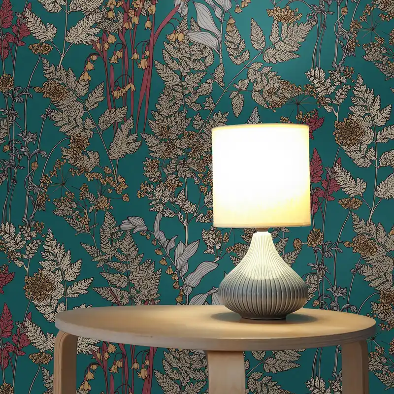 Preis Gesenkt Tapete Blumen Valentin M1-No.1434 Vliestapete Blau Beige Floral Natur