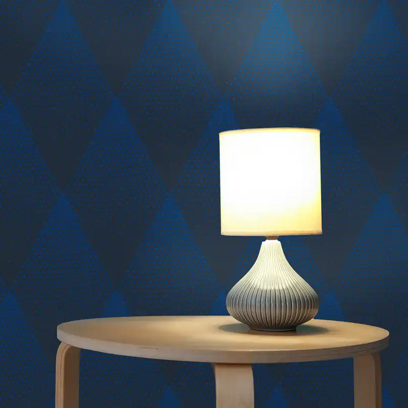 Sichere Zahlung Tapete 3D Design Arianna M1-No.406 Vliestapete Blau Schwarz Punktetapete Kreistapete