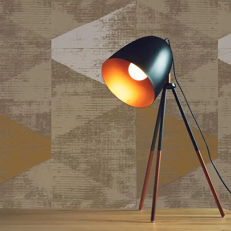 Zertifiziert Tapete 3D Optik Mattia M1-No.3425 Vliestapete Gold Gelb Grafik Modern Geometrisch