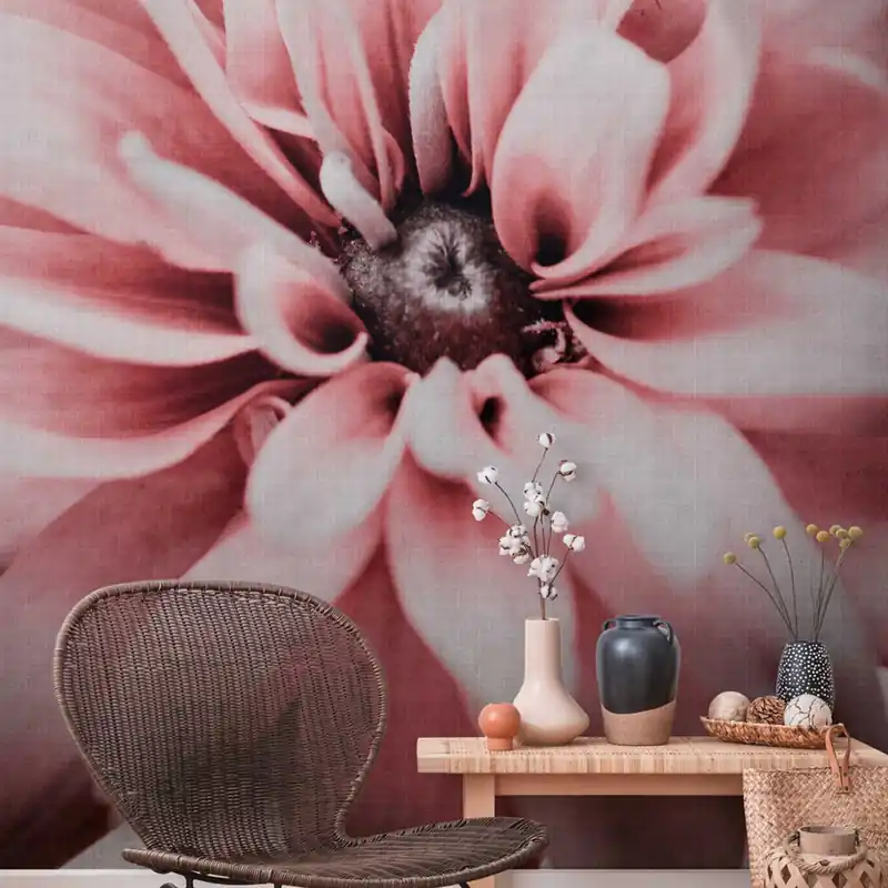 Sonderaktion Tadessi Fototapete Blumen M1-No.10295 Digitaldruck Tapete Rosa Weiß - Floral Blüten Landhaus