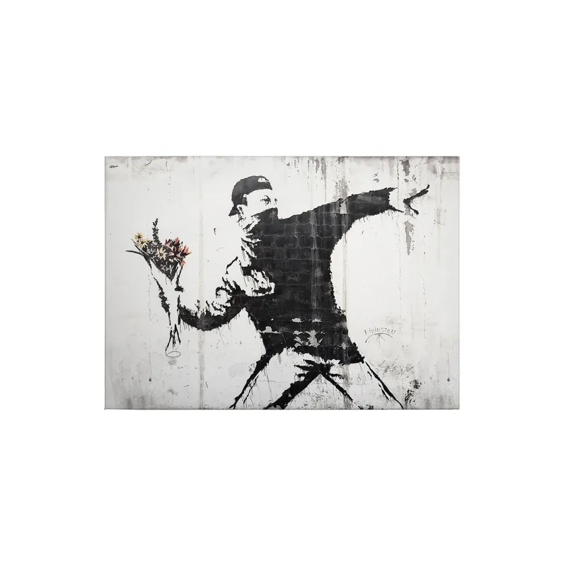 Tadessi Leinwandbild Zeitgenössische Werke - 50 x 70 cm - M1-No.50324 - Keilrahmen in Weiß Schwarz Versand Am Gleichen Tag