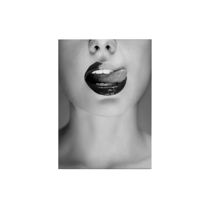 Abverkauf Tadessi Leinwandbild Frau - 70 x 50 cm - M1-No.50382 - Keilrahmen in Weiß Schwarz