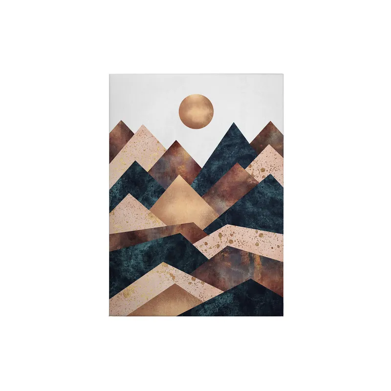 Tadessi Leinwandbild Geometrisch - 70 x 50 cm - M1-No.50408 - Keilrahmen in Blau braun Preisreduziert