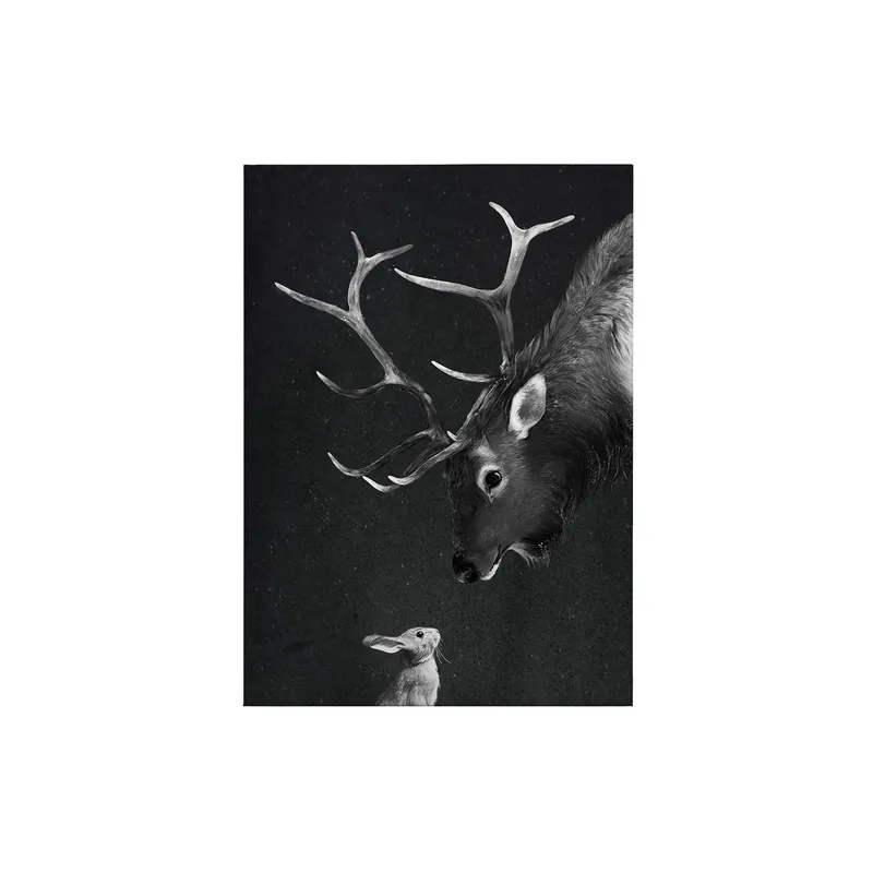Direkt Vom Hersteller Tadessi Leinwandbild Geweih - 70 x 50 cm - M1-No.50416 - Keilrahmen in Schwarz Weiß