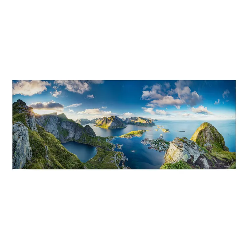 Heißes Angebot Tadessi Leinwandbild Meer - 40 x 100 cm - M1-No.50449 - Keilrahmen in Grün Grau