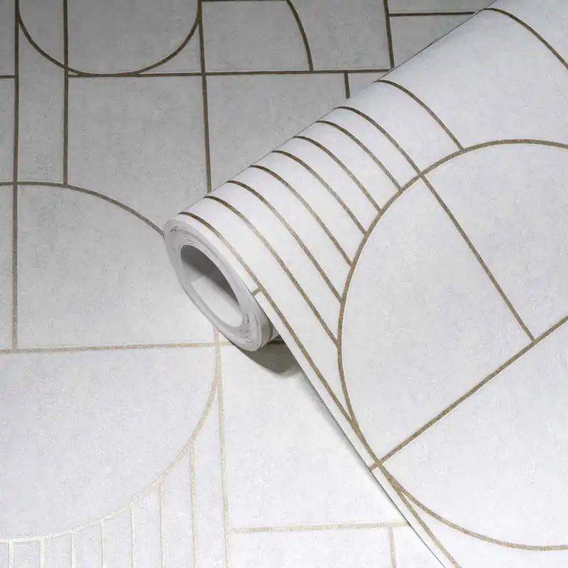 A.S. Creation | MY HOME. MY SPA. | 386992 | Vliestapete | Geometrisch | 0.53 x 10.05 m | Weiß Super-Preis