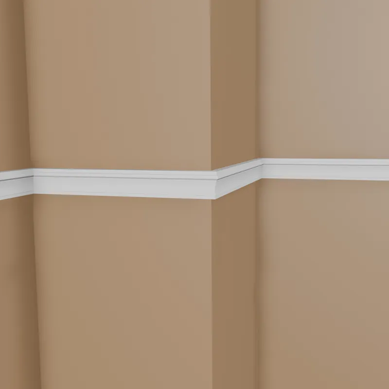 Versand Am Gleichen Tag PROVISTON | Zierleiste "NE007" | 23 x 73 x 2000 mm | Weiß | Wandleiste | Wanddekoration | Hochwertig