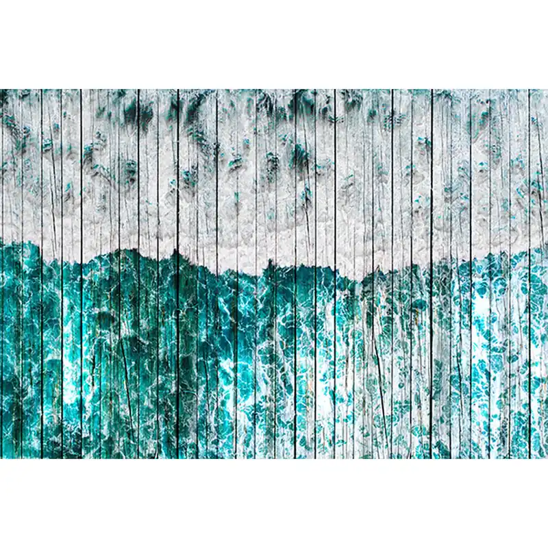 Garantierte Lieferung Tadessi Fototapete Holzoptik M1-No.60027 Digitaldruck Tapete Blau Weiß - Holzwand