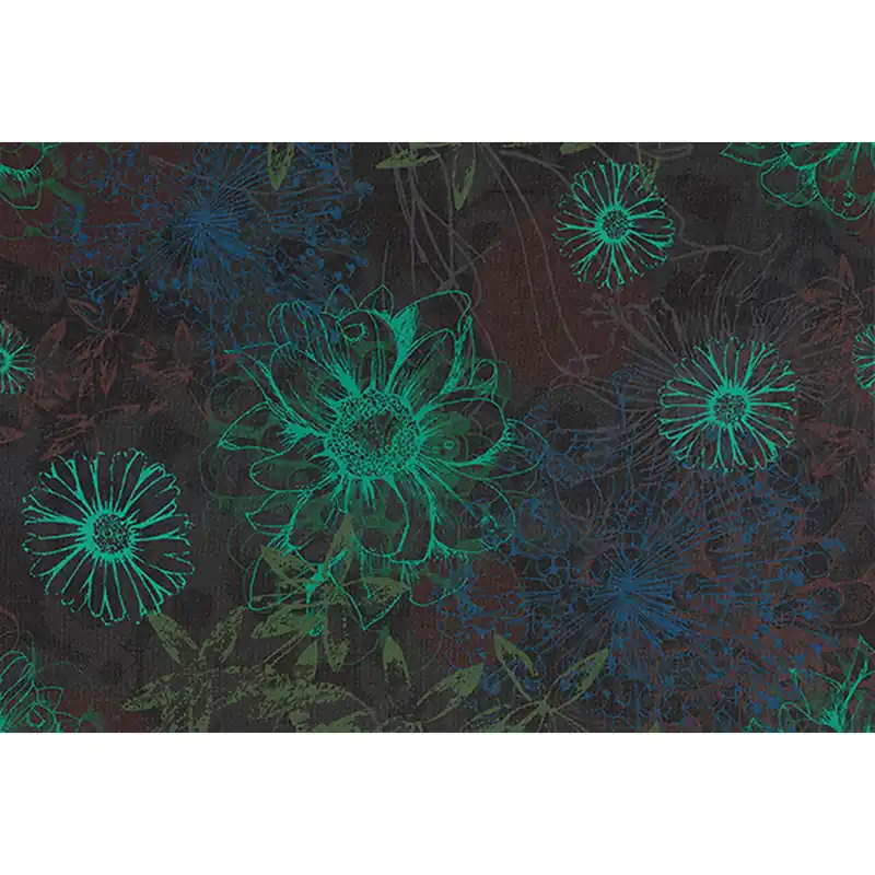 Saisonangebot Tadessi Fototapete Blumen M1-No.60122 Digitaldruck Tapete Grün Blau - Floral