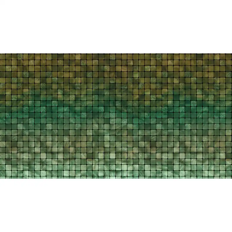 Preisknaller Tadessi Fototapete Grafik M1-No.60207 Digitaldruck Tapete Grün Creme - Modern Mosaik