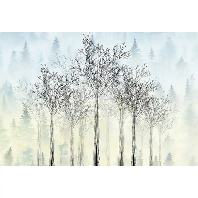 Tadessi Fototapete Wald M1-No.60312 Digitaldruck Tapete Blau Schwarz - Natur Meistverkauft