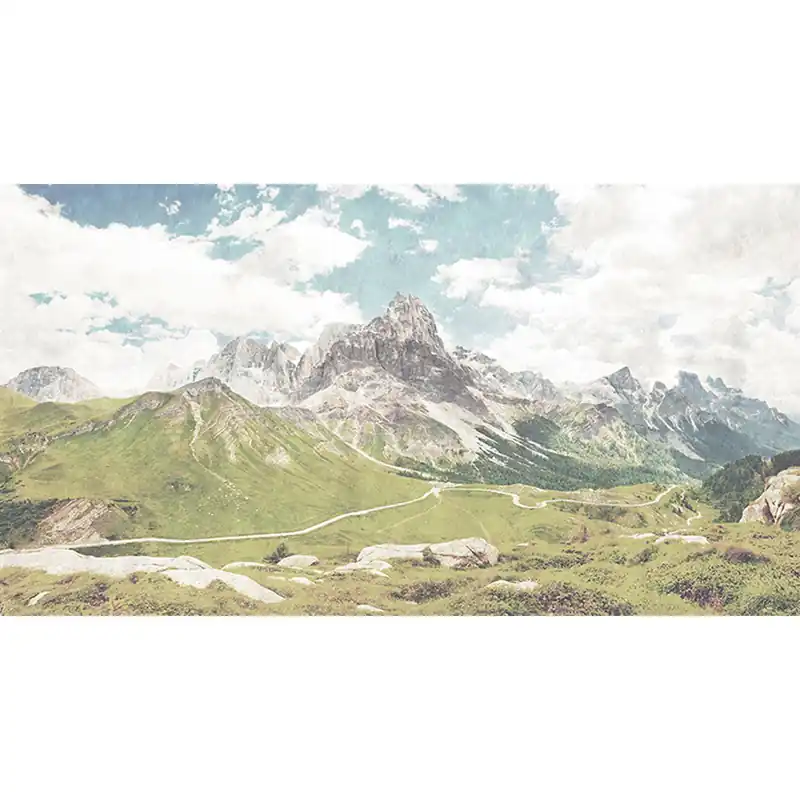 Letzte Chance Tadessi Fototapete Berge M1-No.60791 Digitaldruck Tapete Grün Weiß - Landschaft