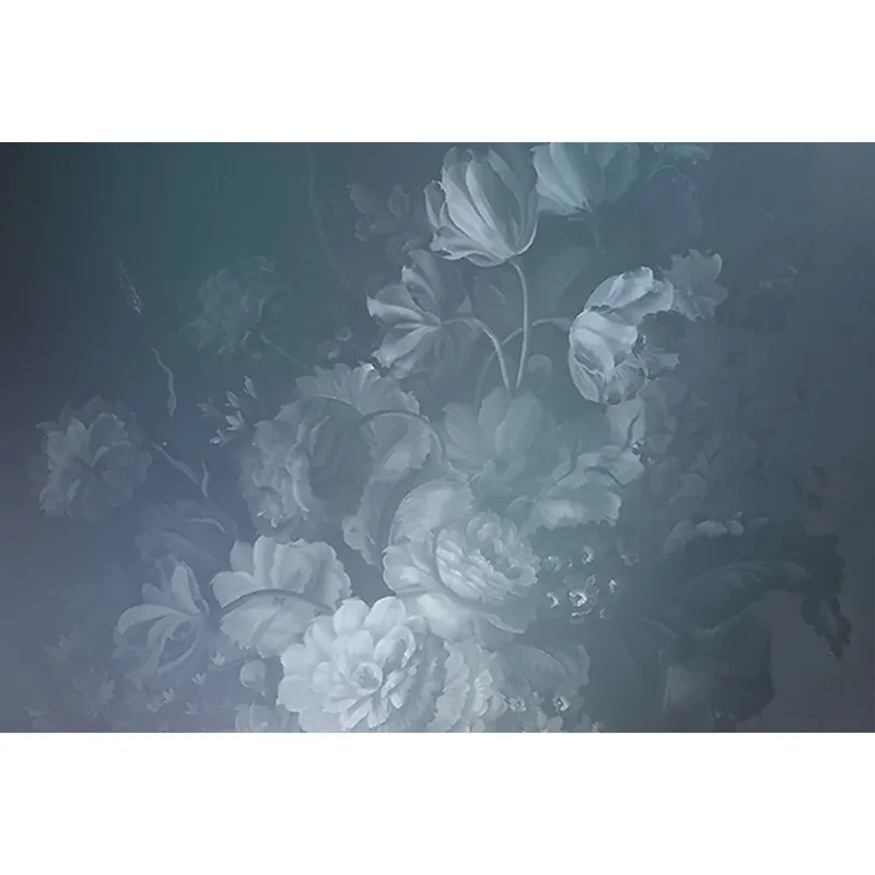 Sichere Zahlung Tadessi Fototapete Blumen M1-No.60797 Digitaldruck Tapete Blau - Gemälde Floral