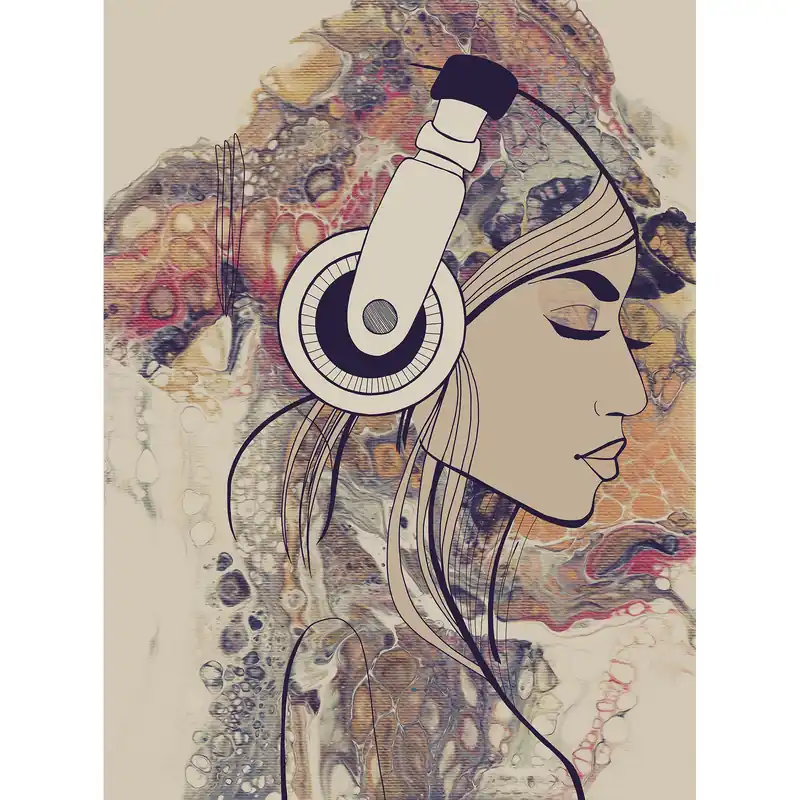 Nur Für Kurze Zeit Tadessi Fototapete Modern M1-No.61078 Digitaldruck Tapete Beige Gelb - Mädchen Musik